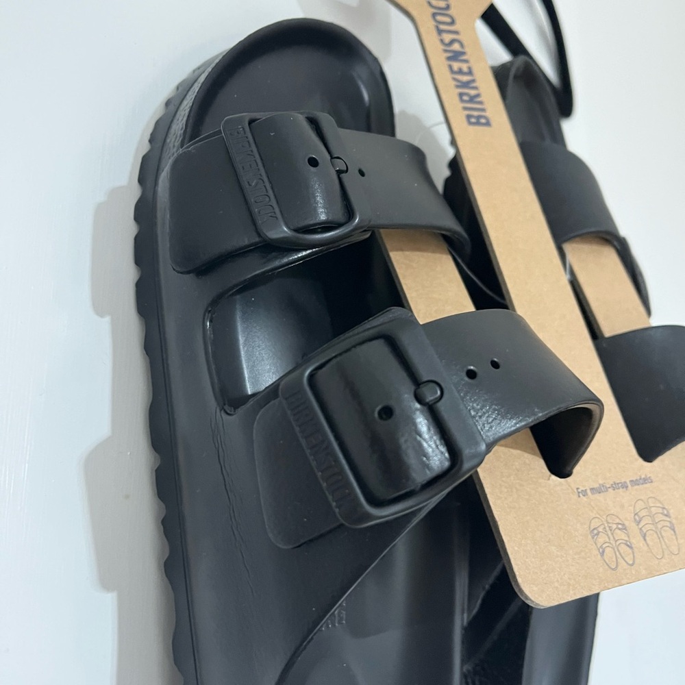 Birkenstock Two-Strap Black EVA Slide Sandals - Picture 4 of 7
